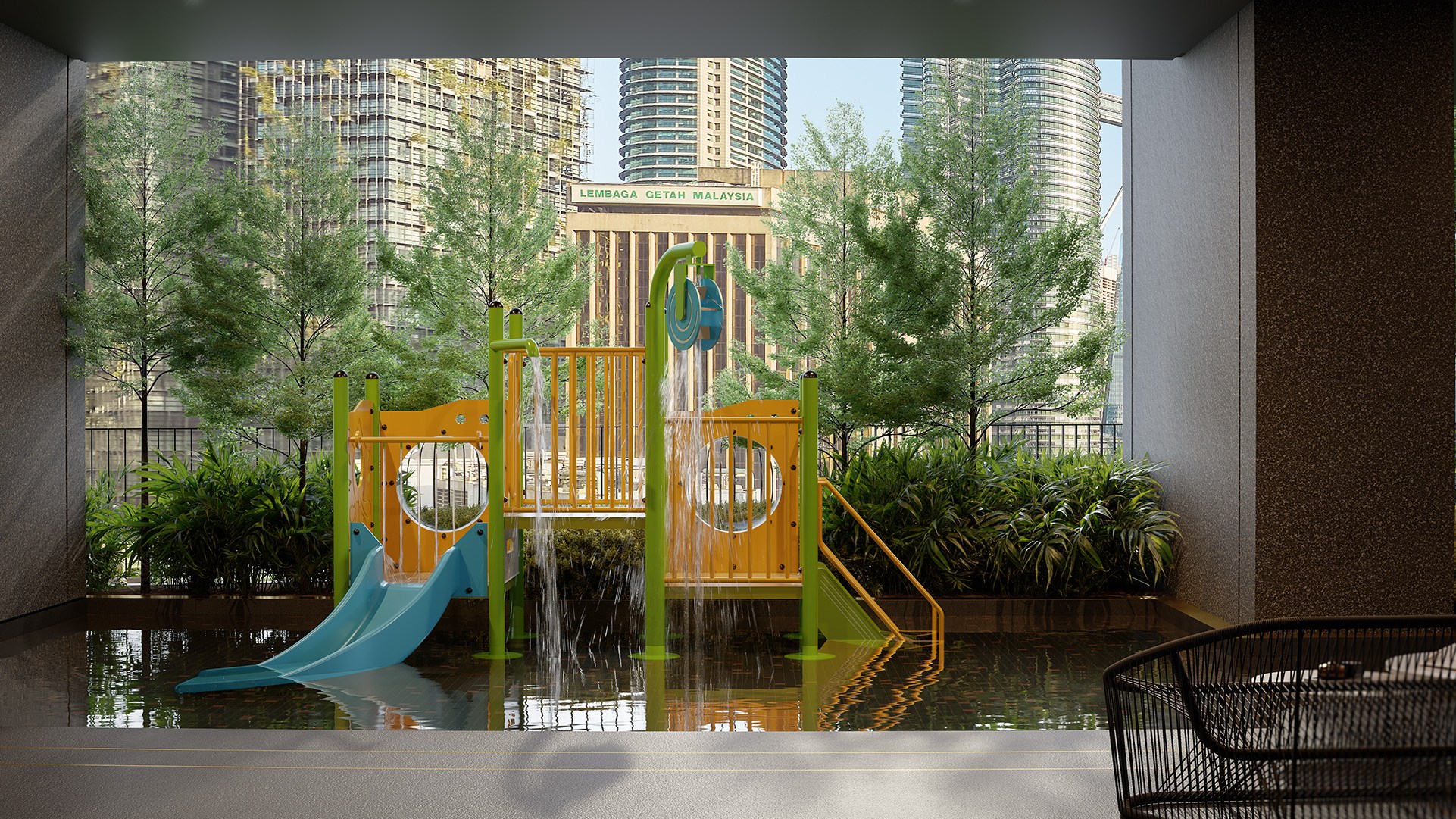 Kids' Pool with Waterplay 儿童戏水池